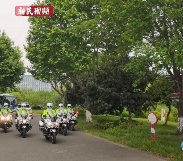 上海警方摩托车开道！浙江援沪核酸采样队离沪返程休整