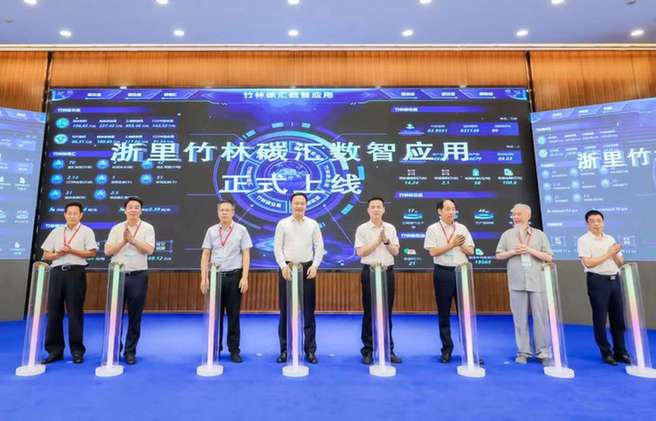 绿色金融支持竹林碳汇发展论坛在浙江湖州安吉举行
