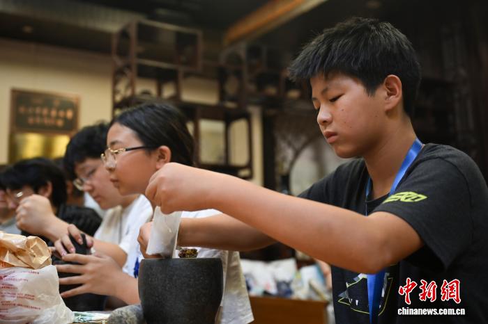浙江杭州：欧洲华裔体验中医文化