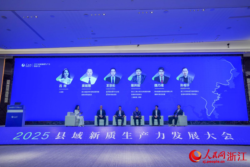 2025县域新质生产力发展大会在浙江苍南举行 圆桌讨论环节。人民网记者 章勇涛摄